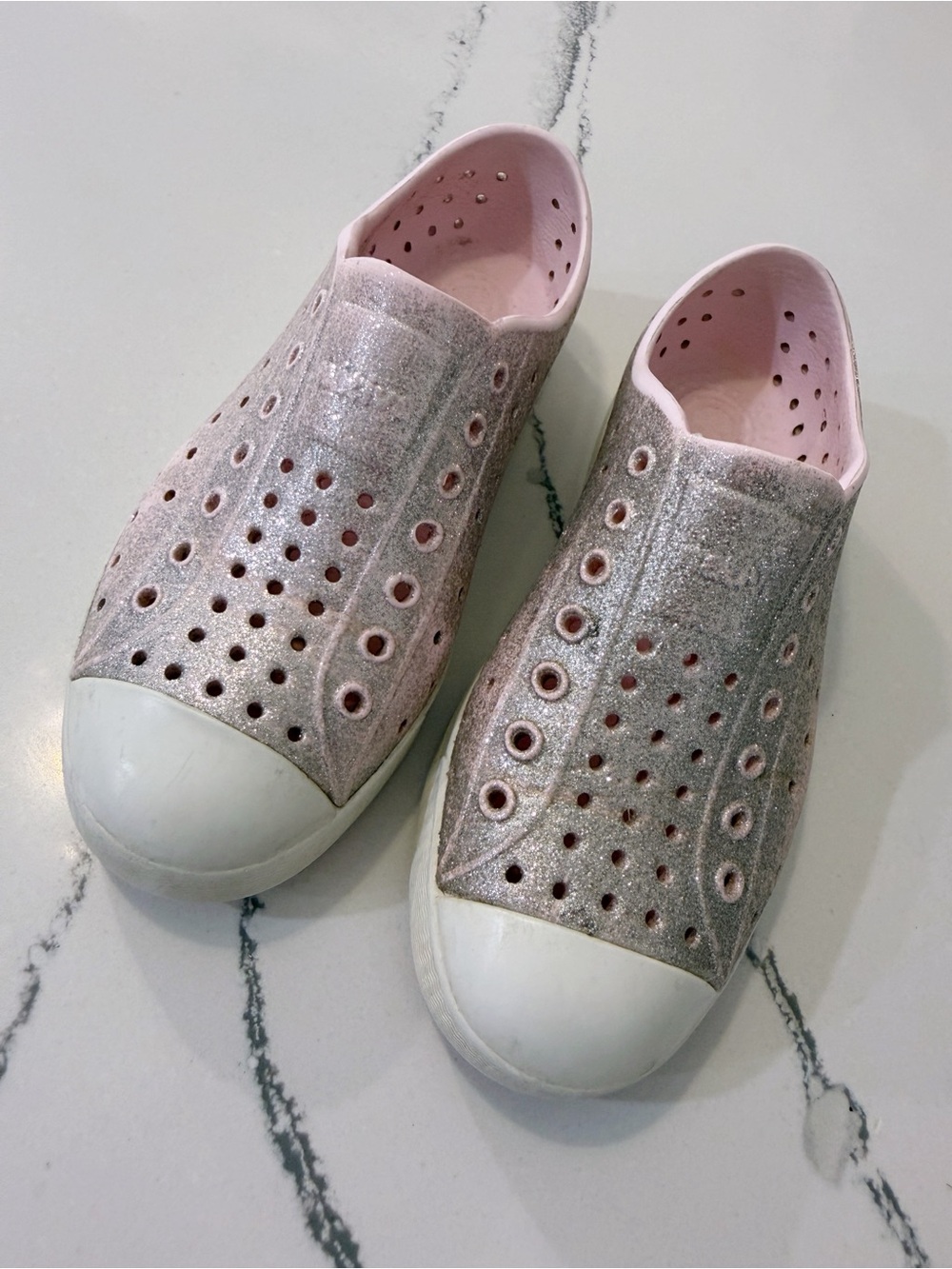 Native Glitter Pink Kids Water Shoes